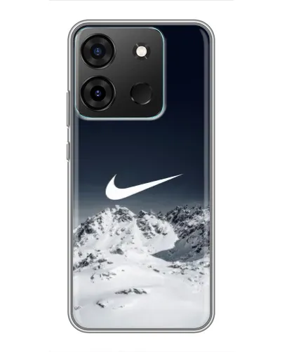 Чехол для Infinix Smart 7 с картинкой «Nike — зимние горы»