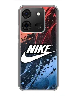 Чехол для Infinix Smart 7 с картинкой «Градиентный принт Найк»