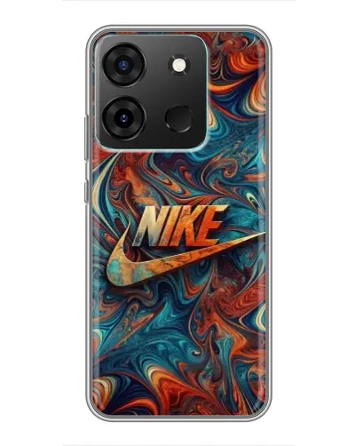 Чехол для Infinix Smart 7 с картинкой «Nike в абстракции»