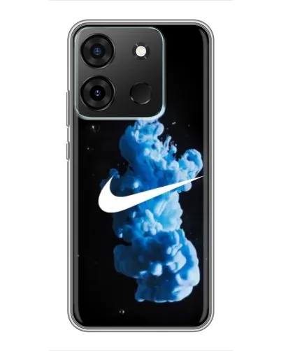 Чехол для Infinix Smart 7 с картинкой «Nike и синий дым»