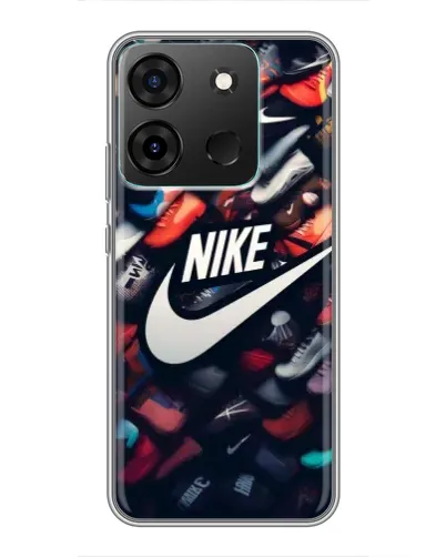 Чехол для Infinix Smart 7 с картинкой «Коллекция кроссовок Nike»