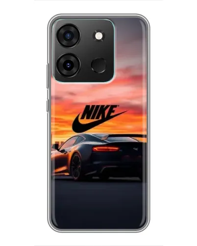 Чехол для Infinix Smart 7 с картинкой «Nike и суперкар»