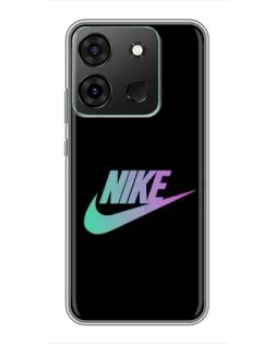 Чехол для Infinix Smart 7 с картинкой «Nike — городская ночь»