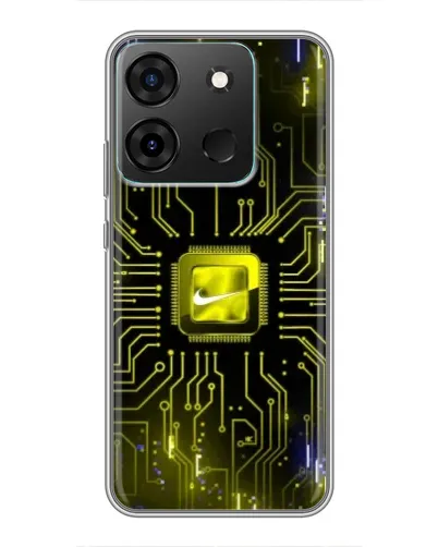 Чехол для Infinix Smart 7 с картинкой «Nike — золотая искра»