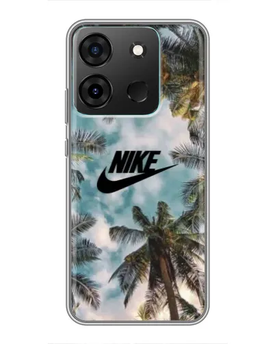 Чехол для Infinix Smart 7 с картинкой «Тропический принт Nike» Чехол для Infinix Smart 7 с картинкой «Тропический принт Nike»