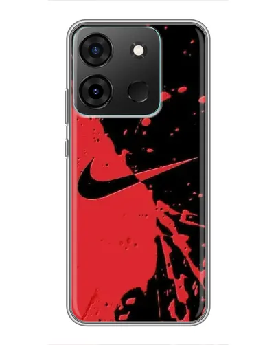 Чехол для Infinix Smart 7 с картинкой «Красные брызги Nike» Чехол для Infinix Smart 7 с картинкой «Красные брызги Nike»