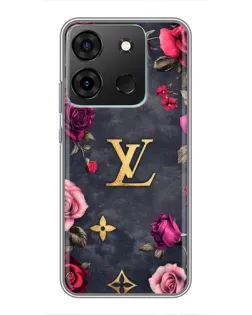 Чохол для Infinix Smart 7 з картинкою «Квітковий Louis Vuitton» Чохол для Infinix Smart 7 з картинкою «Квітковий Louis Vuitton»