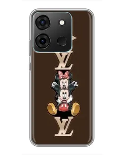 Чохол для Infinix Smart 7 з картинкою «LV та Міккі Маус»