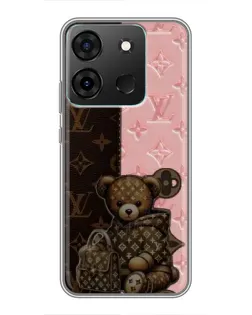 Чохол для Infinix Smart 7 з картинкою «Ведмедик у стилі LV»