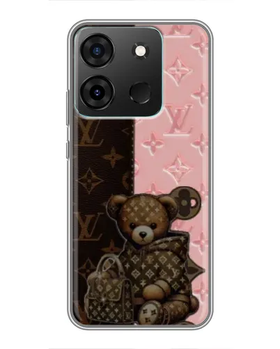 Чохол для Infinix Smart 7 з картинкою «Ведмедик у стилі LV»