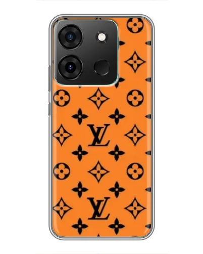 Чохол для Infinix Smart 7 з картинкою «Помаранчевий стиль LV»