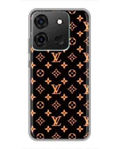 Чохол для Infinix Smart 7 з картинкою «Золота монограма LV»