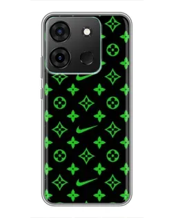 Чохол для Infinix Smart 7 з картинкою «Неоновий принт LV»