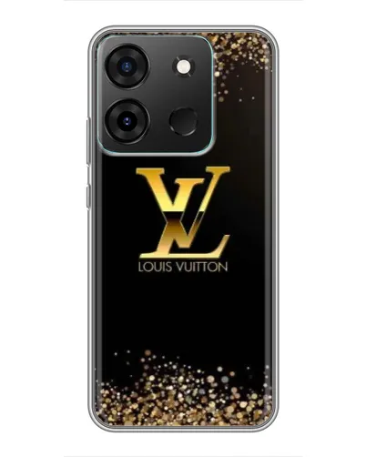 Чохол для Infinix Smart 7 з картинкою «LV — золоті іскри»