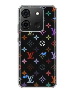 Чохол для Infinix Smart 7 з картинкою «Кольорова монограма LV»