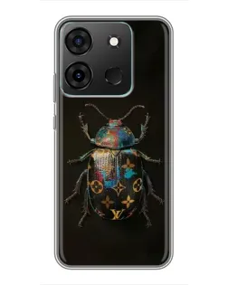 Чохол для Infinix Smart 7 з картинкою «LV — мармуровий принт»