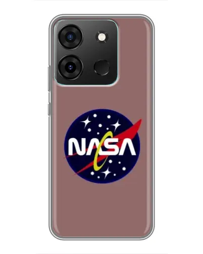 Чехол для Infinix Smart 7 с картинкой «NASA — ретро космос»