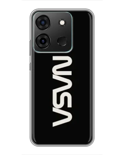 Чехол для Infinix Smart 7 с картинкой «NASA — вертикальный логотип»
