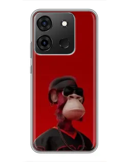 Чохол для Infinix Smart 7 з картинкою «Bored Ape в червоному» Чохол для Infinix Smart 7 з картинкою «Bored Ape в червоному»