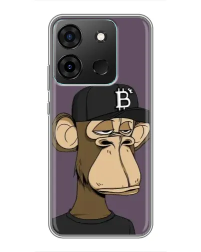 Чехол для Infinix Smart 7 с картинкой «Bored Ape в кепке»
