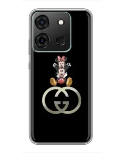 Чехол для Infinix Smart 7 с картинкой «Минни Маус на лого»