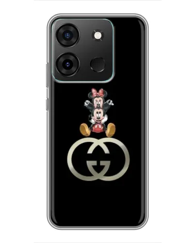 Чехол для Infinix Smart 7 с картинкой «Минни Маус на лого»