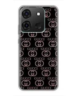 Чехол для Infinix Smart 7 с картинкой «Классическая монограмма Gucci»
