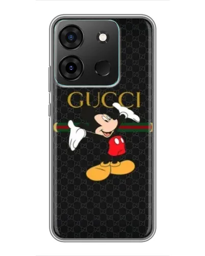 Чехол для Infinix Smart 7 с картинкой «Микки Маус Gucci»