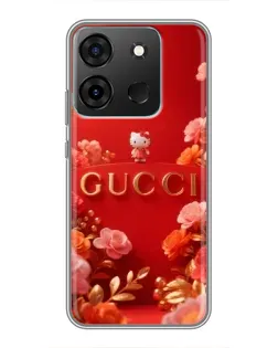 Чехол для Infinix Smart 7 с картинкой «Gucci — золотой сад»