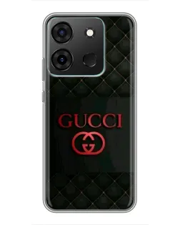 Чехол для Infinix Smart 7 с картинкой «Gucci — стеганый черный»