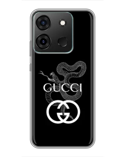 Чехол для Infinix Smart 7 с картинкой «Gucci — серебряная змея»