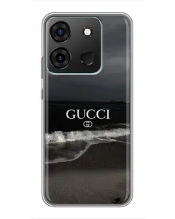Чехол для Infinix Smart 7 с картинкой «Gucci — морской прибой»