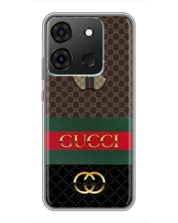 Чехол для Infinix Smart 7 с картинкой «Gucci — брендированный десерт»