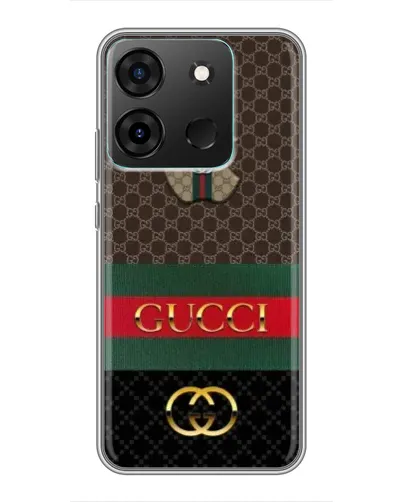 Чехол для Infinix Smart 7 с картинкой «Gucci — брендированный десерт»