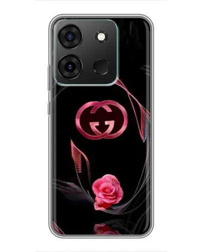 Чехол для Infinix Smart 7 с картинкой «Gucci — неоновая роза»