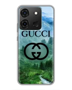 Чехол для Infinix Smart 7 с картинкой «Gucci — горный пейзаж»