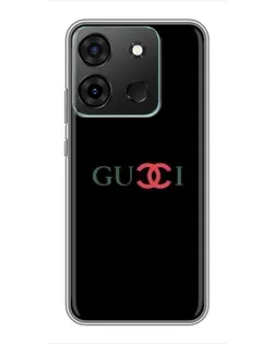 Чехол для Infinix Smart 7 с картинкой «Gucci — красный градиент»