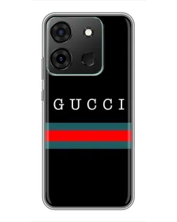 Чехол для Infinix Smart 7 с картинкой «Gucci — красный пояс»