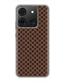 Чехол для Infinix Smart 7 с картинкой «Gucci — шоколадная сетка»