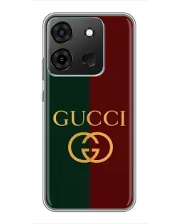 Чехол для Infinix Smart 7 с картинкой «Gucci — темно-зеленый градиент»