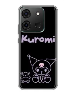 Чохол для Infinix Smart 7 з картинкою «Kuromi — чорний мінімалізм» Чохол для Infinix Smart 7 з картинкою «Kuromi — чорний мінімалізм»