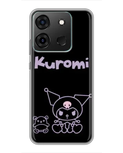Чехол для Infinix Smart 7 с картинкой «Kuromi — черный минимализм» Чехол для Infinix Smart 7 с картинкой «Kuromi — черный минимализм»
