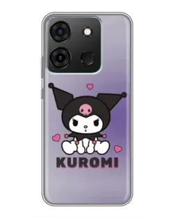 Чохол для Infinix Smart 7 з картинкою «Kuromi — фіолетовий арт»
