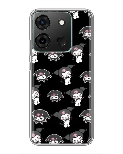 Чехол для Infinix Smart 7 с картинкой «Черный паттерн Kuromi» Чехол для Infinix Smart 7 с картинкой «Черный паттерн Kuromi»