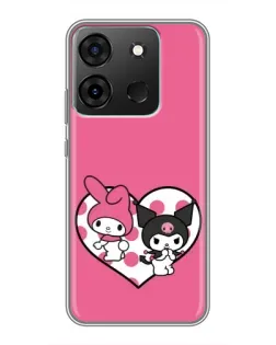 Чохол для Infinix Smart 7 з картинкою «Kuromi та My Melody»
