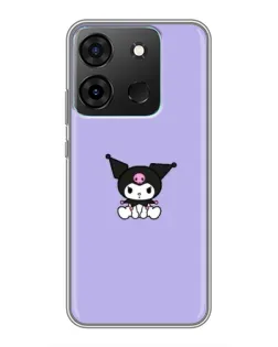 Чохол для Infinix Smart 7 з картинкою «Kuromi — фіолетовий мінімалізм»