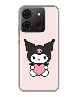 Чохол для Infinix Smart 7 з картинкою «Kuromi та серце»
