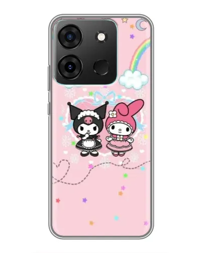 Чехол для Infinix Smart 7 с картинкой «My Melody и Kuromi» Чехол для Infinix Smart 7 с картинкой «My Melody и Kuromi»