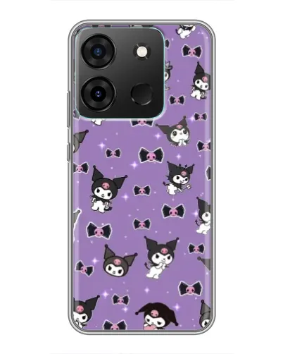Чехол для Infinix Smart 7 с картинкой «Kuromi — паттерн» Чехол для Infinix Smart 7 с картинкой «Kuromi — паттерн»