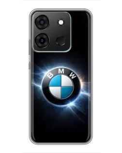 Чохол для Infinix Smart 7 з картинкою «BMW — неонове сяйво»